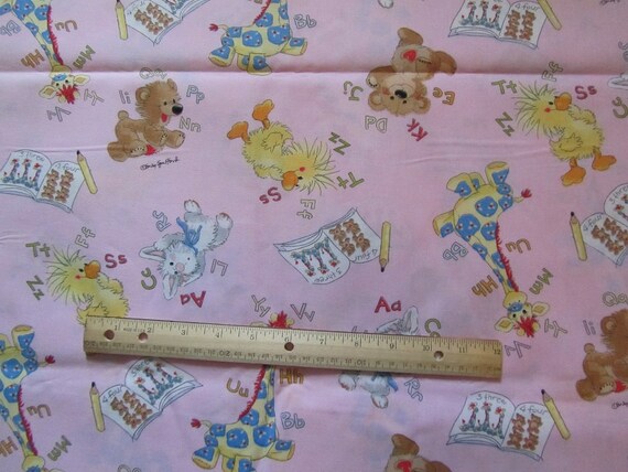 Pink Suzy Zoo Character Toss Fabric By The Half Yard Etsy Pink Suzy Zoo Character Toss Fabric By The Half Yard Etsy