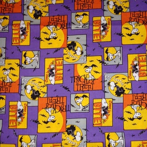 1.5 Yards Purple Halloween Snoopy Vampire Cotton Fabric