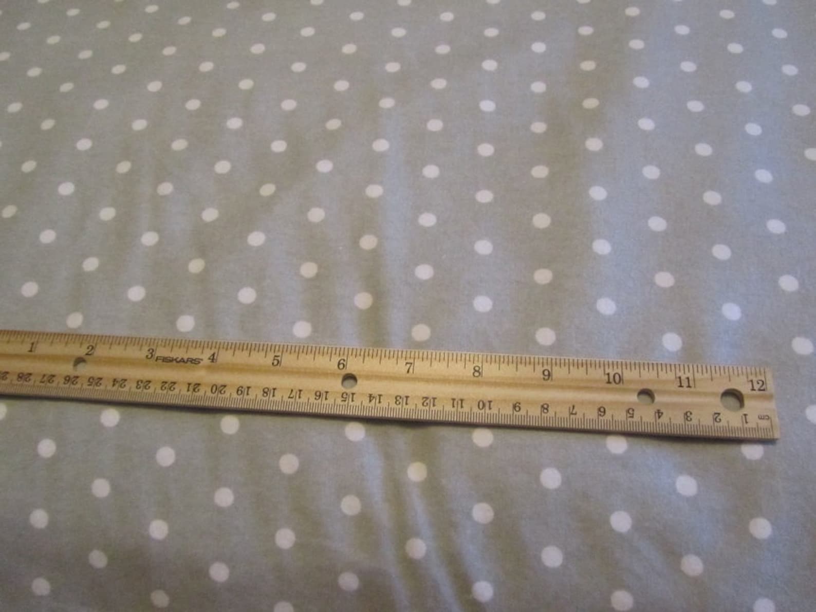 Gray With White Polka Dot Flannel Fabric by the Yard Etsy