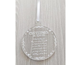 Personalized Christmas in Heaven Memorial Ornament - First Holiday Without Them