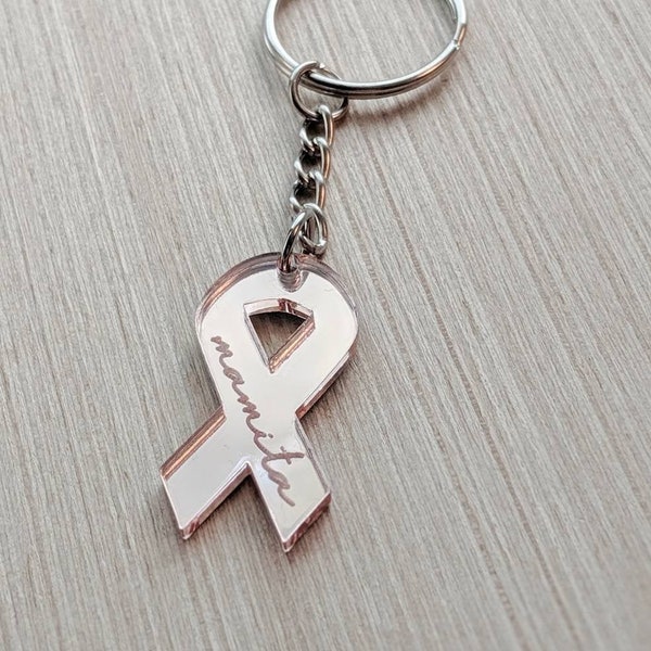 Personalized Breast Cancer Keychain, Pink Ribbon keychain, Breast Cancer keychain, personalized breast cancer keychain, October keychiain,