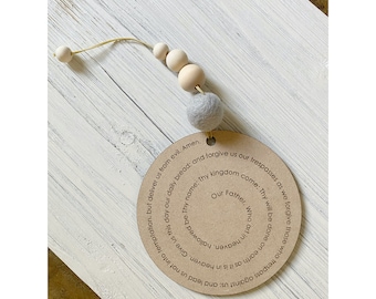 Our Father Prayer Doorknob Hanger