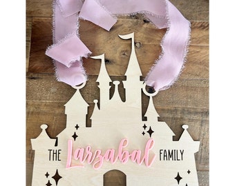 Personalized Disney & Harry Potter Stroller Tags - Castle, Mickey/Minnie Ears, or Harry Potter Inspired - Custom Family Name