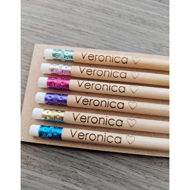 Personalized Pencils Custom Pencils Natural Wood Pencils Etsy