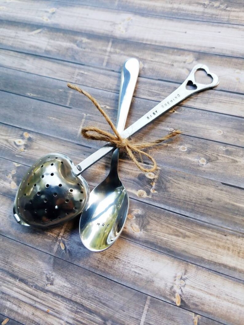 Personalized Tea Infuser and Spoon Set Engraved Tea Set Etsy