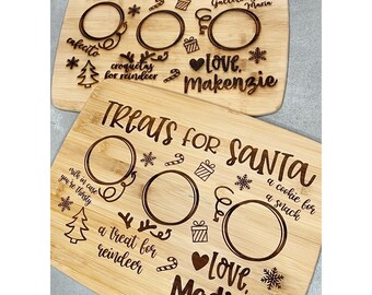 Personalized Christmas Eve Cutting Board for Santa and Kids - Custom Family Tradition