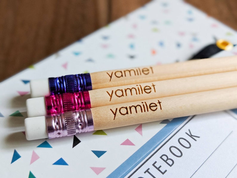 Personalized Pencils Custom Pencils Natural Wood Pencils Etsy
