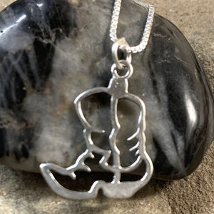 Sterling Cowboy Boot  Charm, Western Jewelry, Silver Cowboy boot charm, Sterling Rodeo Jewelry, Western Boot Charm, Rodeo Charms