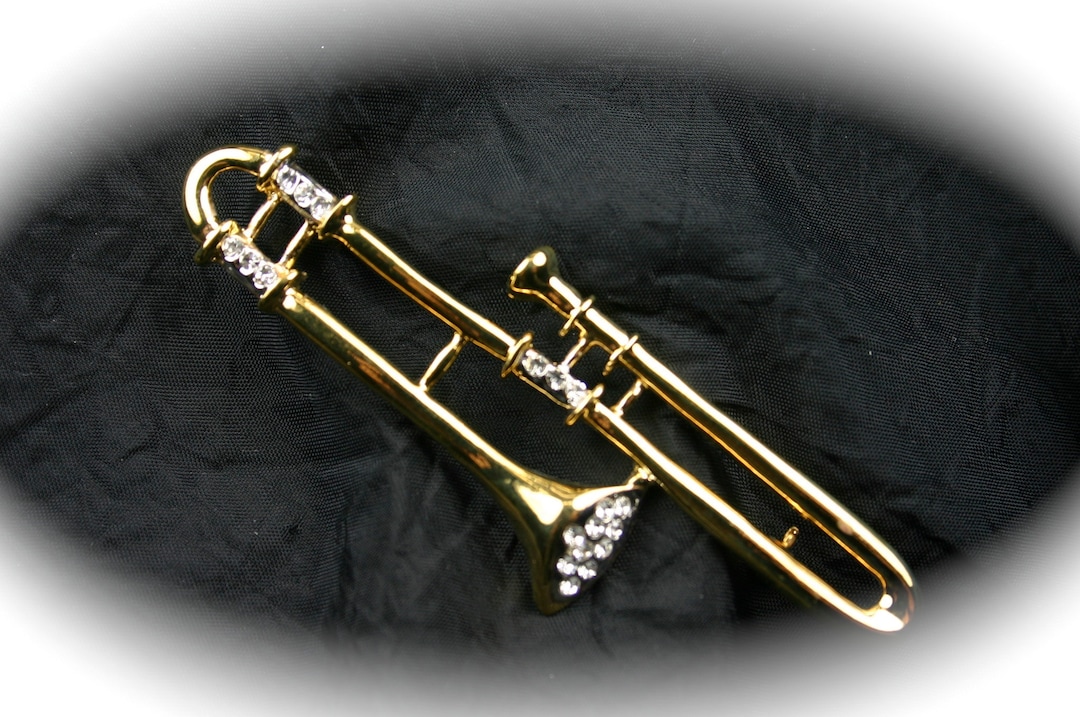 Trombone pin Trombone jewelry Trombone charm Orchestra Etsy España