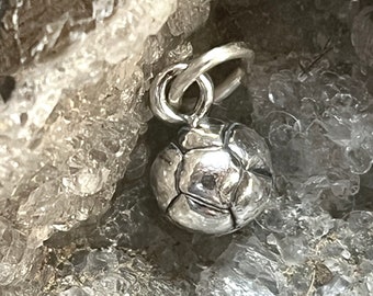 Sterling SMALL Soccer Ball Charm, Solid Soccer Ball,Sterling Soccer Charms, Sterling Soccer Jewelry, Soccer Team gifts, Soccer Coach gifts