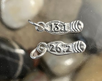 Sterling Marathon Charm,26.2 Marathon Charm, Silver 13.1 Marathon Charm, Running Jewelry,26.2 Running charm, Marathon Gifts,Marathon Jewelry