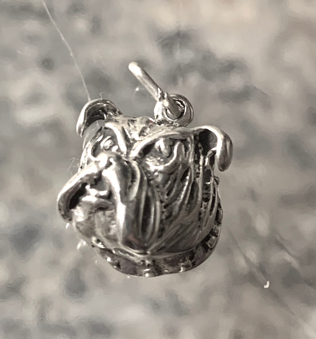 Orecchini A Cerchio In Argento Sterling 925 Con Ciondoli Bulldog E Maiale - Regalo Simpatico Per Amanti Degli Animali