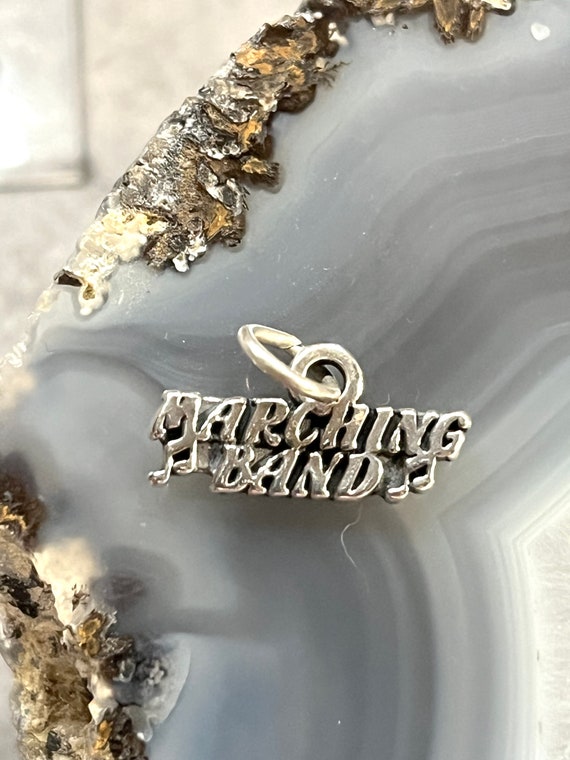 Marching Band Charm, Sterling Marching Band Jewelry, Marching Band Mom, Music Charms, Music Jewelry