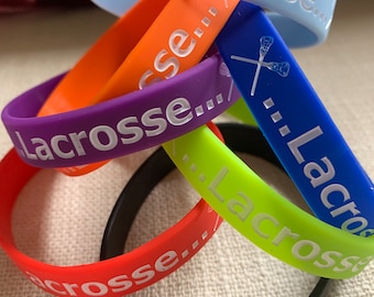 Lacrosse Jewelry, Lacrosse bracelet, Sterling Lacrosse charms, LAX bracelet, Lacrosse silicone bracelet, silver lacrosse jewelry