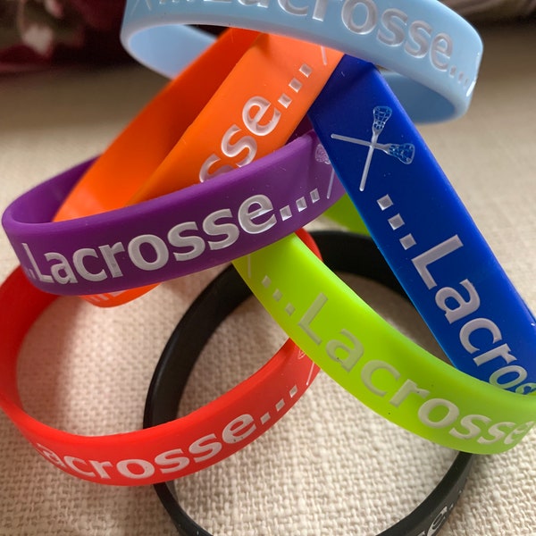 Lacrosse Jewelry, Lacrosse bracelet, Sterling Lacrosse charms, LAX bracelet, Lacrosse silicone bracelet, silver lacrosse jewelry