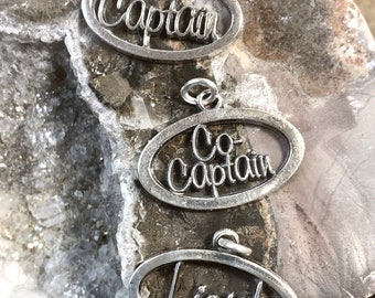 Sterling Captain Charm, Cheer Charms, Cheer Captain, Colorguard Jewelry,  Volleyball Jewelry, Color Guard Captain,team Captain -  UK
