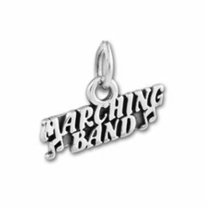 May include: Silver charm with the words "Marching Band" and a musical note.