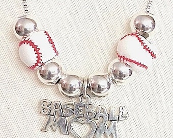 Baseball Necklace, Softball Necklace, Baseball Mom Charm, Baseball Jewelry, Coach Gifts, Baseball Jewelry, Baseball Mom Necklace