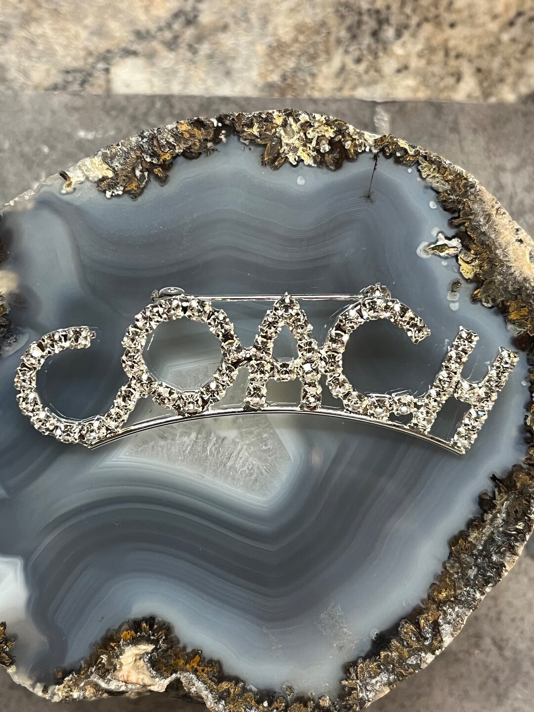 COACH Crystal Pin,volleyball Coach, Cheer Coach, Soccer Coach