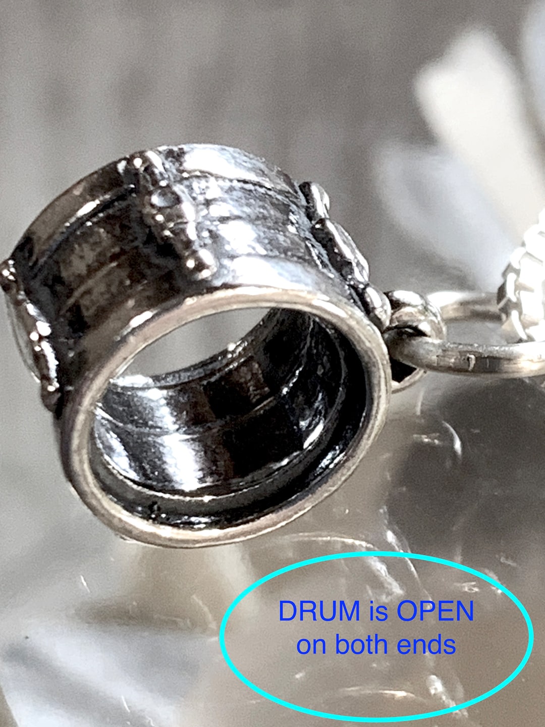 Sterling Drum Charm, Drum Jewelry, Drum Line Charm, Drumline Jewelry