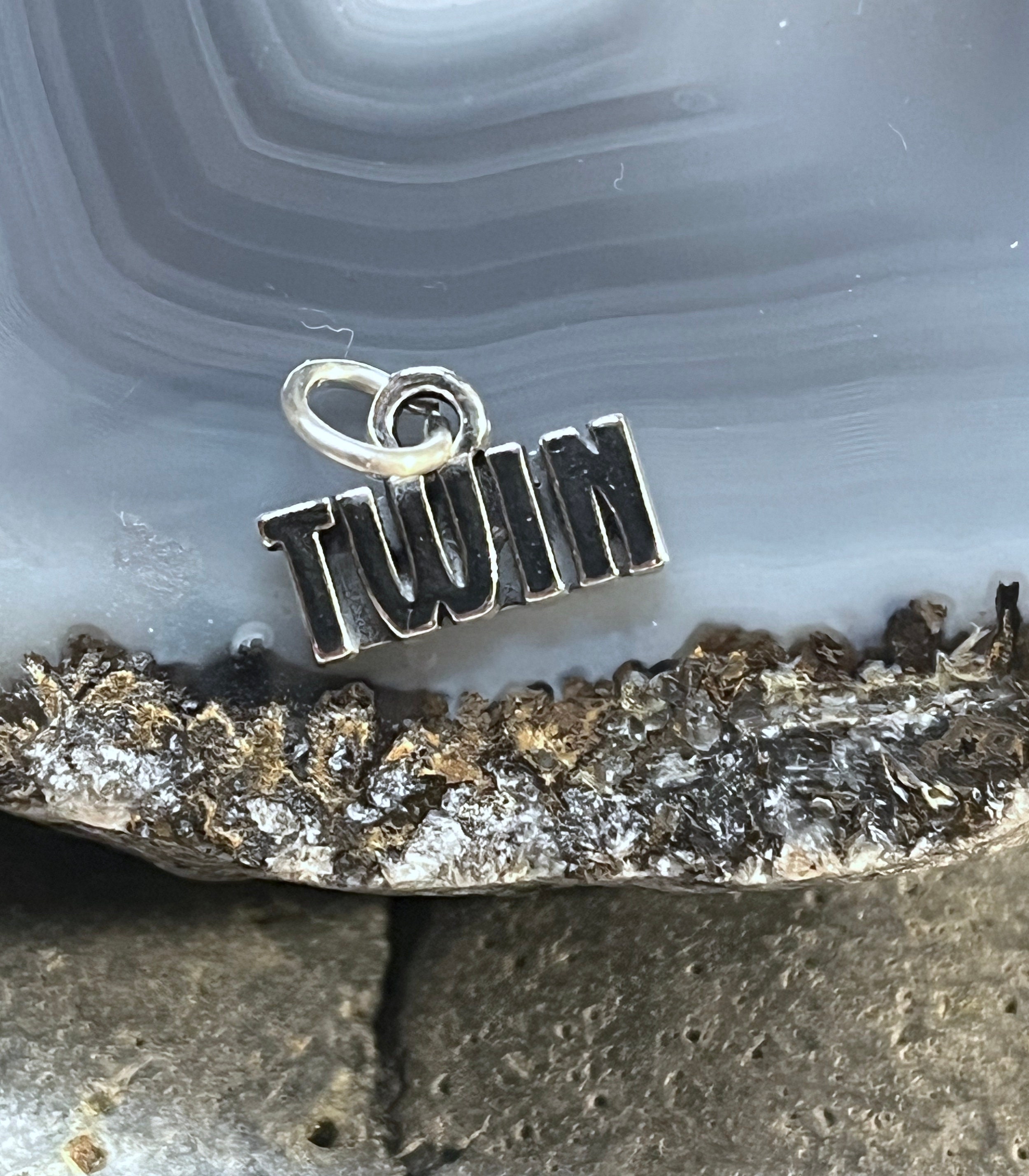 thumbnail image 2 of Little Boys Brothers Son Twins Dangle Bead Charm For Silver European Bracelet – Handmade Pewter 2 of 3