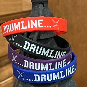 Drumline bracelet, Drumline Silicone Bracelet, Drumline Jewelry, Drum squad, Drummer, Marching Band Jewelry, Percussion Instruments