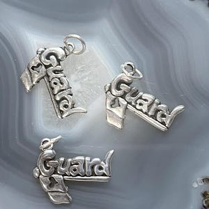Sterling Color Guard Charm,Flag Corps,Marching Band Charm,ColorGuard Jewelry,Winter Guard Charm,ColorGuard necklace,Silver Color guard Charm