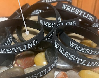 Wrestling Silicone Bracelet,Wrestling Jewelry,Wrestling Mom,Wrestling bracelet,Wrestling Charms,Wrestling Gifts, Wrestling Fans