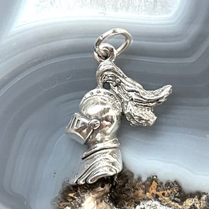 Sterling Knight Charm, Knight Mascot Charm, Renaissance Jewelry, School Mascot Charms, Medieval knight Jewelry,Sterling Armor Knight