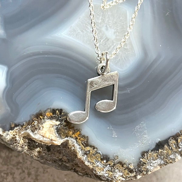 Sterling Music Note Charm, Marching Band Jewelry ,Music Charms,Music Jewelry, Orchestra Charm, sterling music charms, Sterling Charms