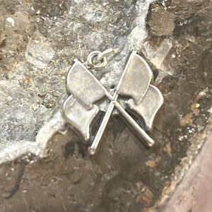 Sterling Color Guard Flag charm, Drill Team Charm,Marching Band charms, Color Guard Jewelry, Flag Corps, Sterling Guard Charm, Winter Guard