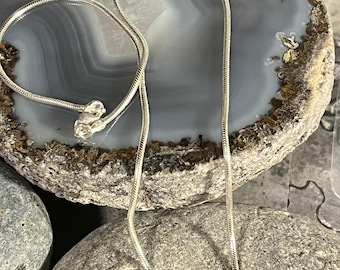 Sterling Snake Chain, Silver Snake Chain,Sterling Snake Bracelet, Sterling 1.2MM Snake Necklace, Sterling Charm Bracelet
