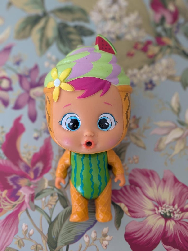 Cry Babies Magic Tears Mel Icy World Frozen Watermelon Scented Baby Doll image 1