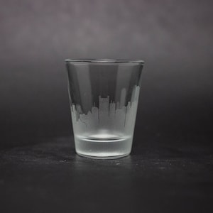 Boston Massachusetts Skyline set of 4 - 2 oz. shot glasses custom barware gifts - FREE Personalization - modern engraved cityscapeUrban Map