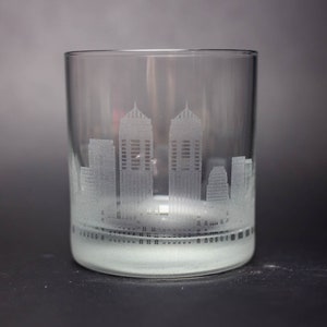 Mumbai  India Skyline Custom Etched Old Fashioned Rocks Whiskey Cocktail Glass Barware Gift Personalized Engraved Cityscape Cup