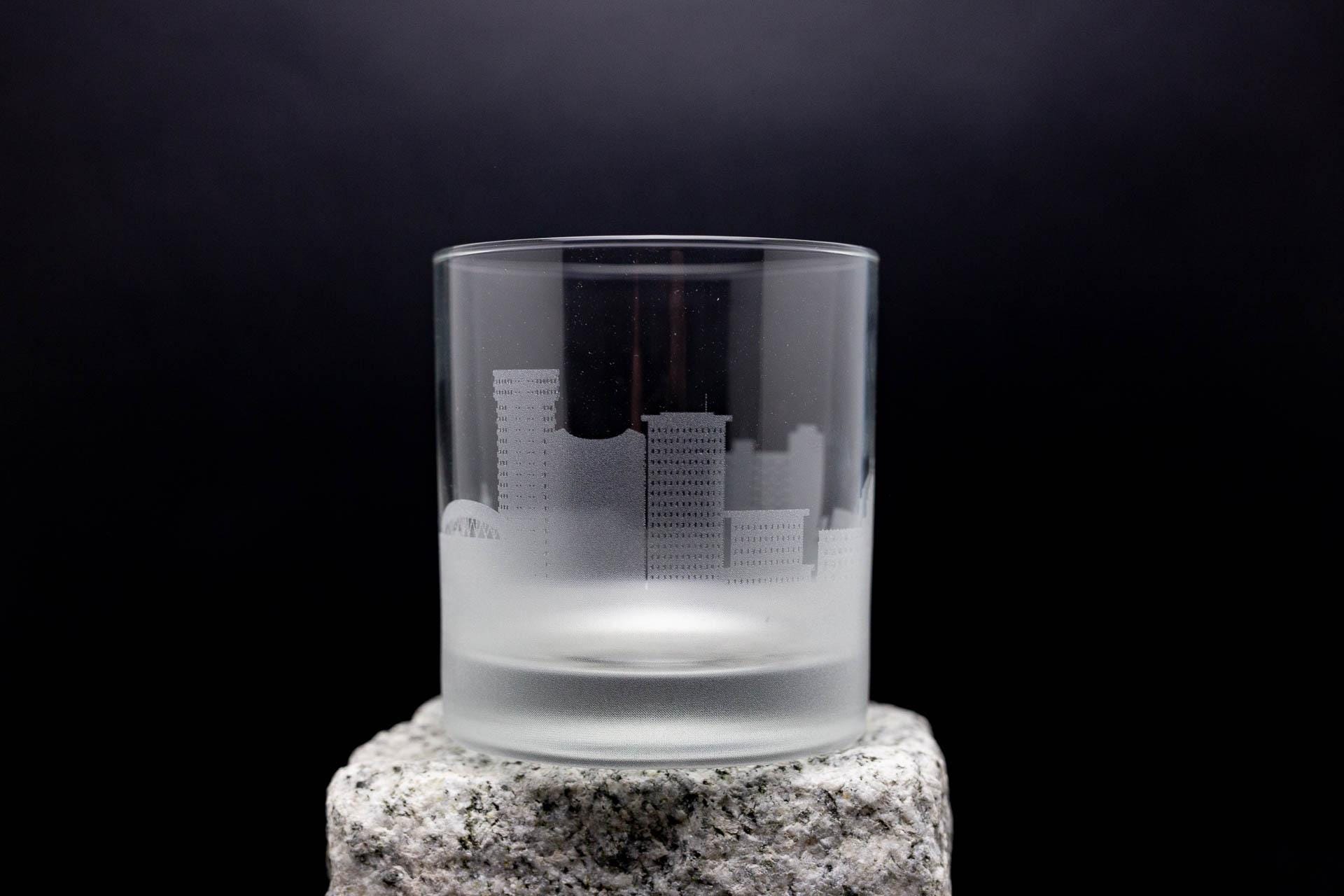 Puerto Rico Rocks Glasses San Juan Puerto Rico Skyline Cocktail Glass -FREE Customization ...