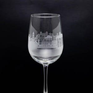 Athen Griechenland Skyline Weinglas & Stemless Becher - KOSTENLOSE Personalisierung - Urban Traveller Souvenir - Geätztes Stadt-Landkarten-Andenken