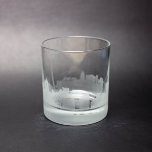 Dublin Ireland Skyline Custom Etched Old Fashioned Rocks Whiskey Cocktail Glass Barware Gift Personalized Engraved Cityscape Cup image 3