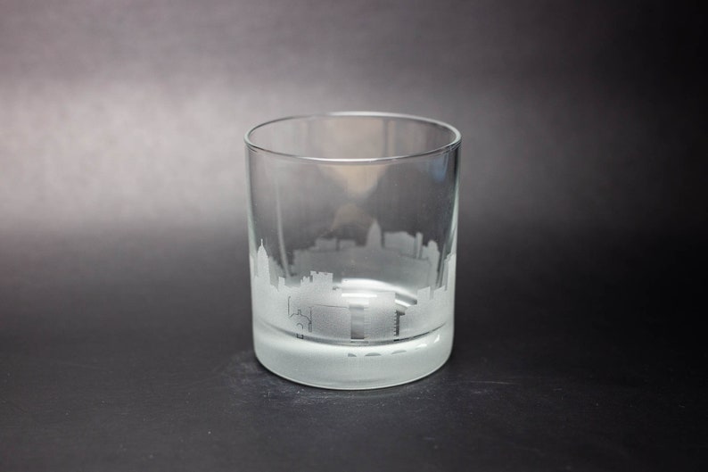 Dublin Ireland Skyline Custom Etched Old Fashioned Rocks Whiskey Cocktail Glass Barware Gift Personalized Engraved Cityscape Cup image 3