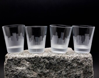 ポートランド オレゴン スカイライン 4個セット - 2オンス ショット