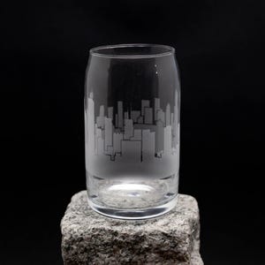 Chicago Chicago Skyline Glasdose - Eiskaffeetasse - Zuhause Kaffeebar Essential - KOSTENLOSE Peronalisierung - Urban Wahrzeichen Map Souvenir