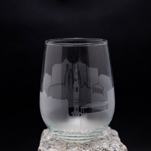 Huntsville Alabama Skyline Weinglas & Stemless Becher - KOSTENLOSE Personalisierung - Urban Traveller Souvenir - Geätztes Wahrzeichen City Andenken
