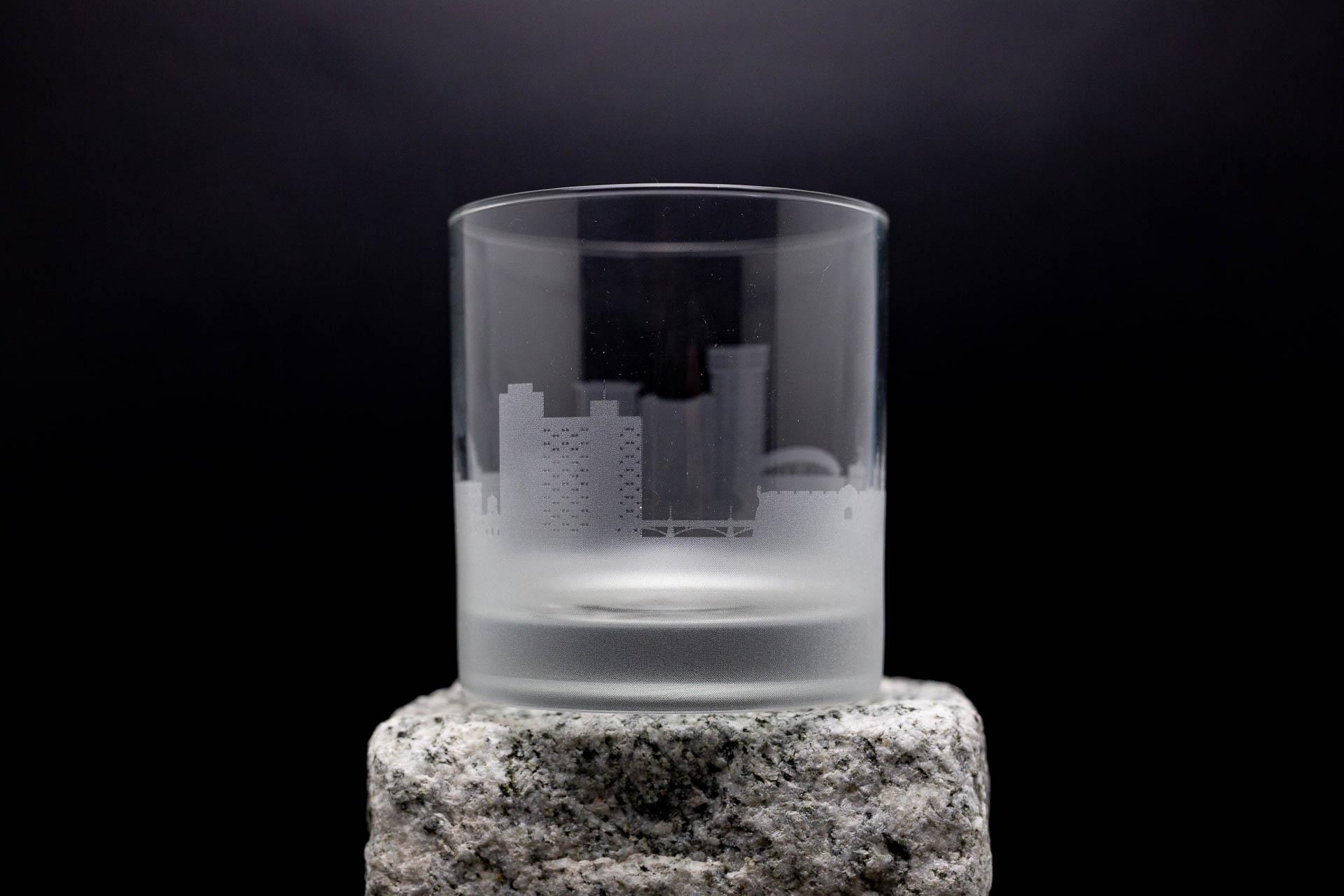 Puerto Rico Rocks Glasses San Juan Puerto Rico Skyline Cocktail Glass -FREE Customization ...