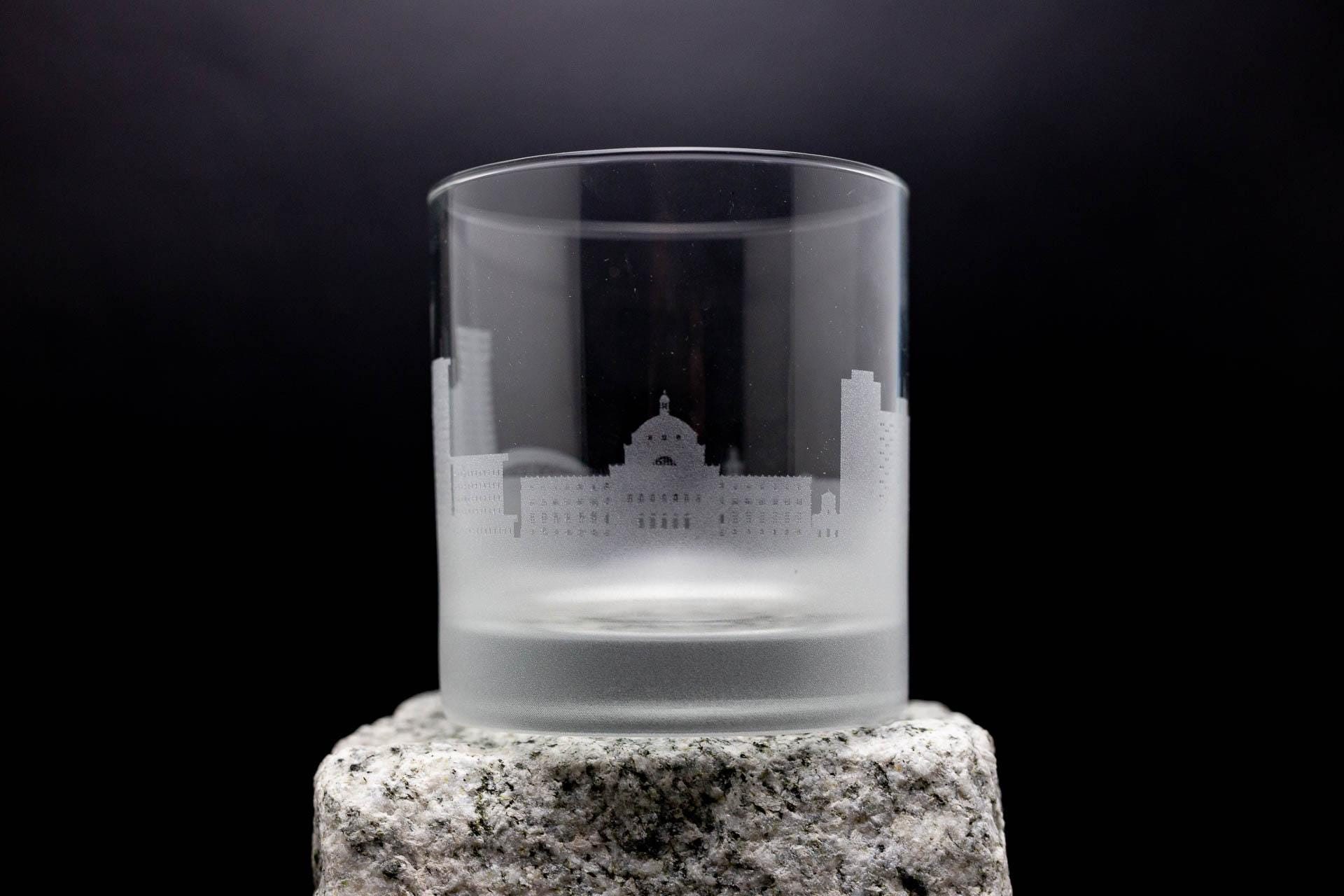 Puerto Rico Rocks Glasses San Juan Puerto Rico Skyline Cocktail Glass -FREE Customization ...