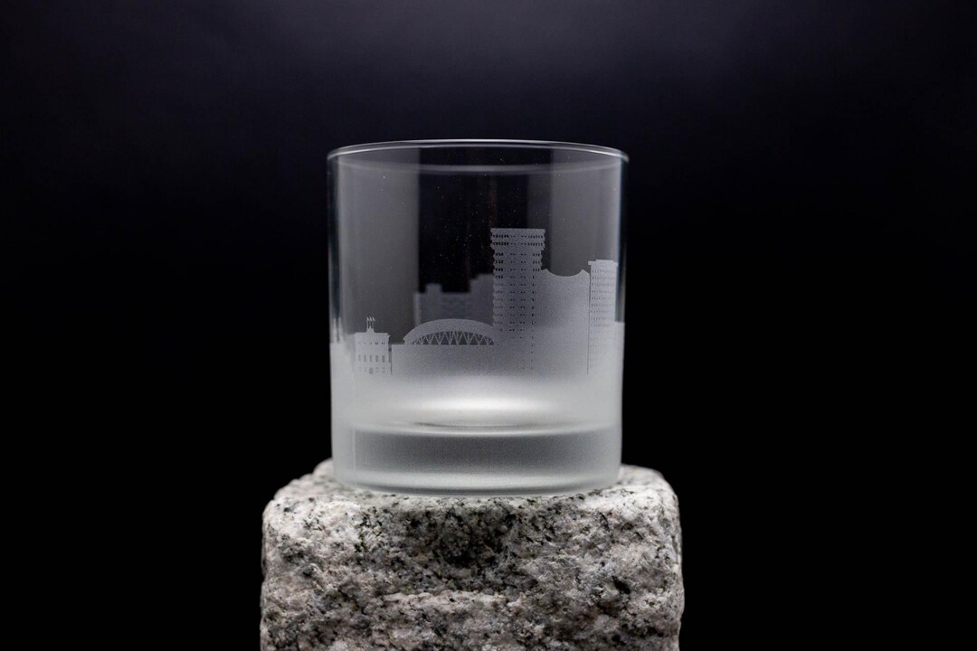 Puerto Rico Rocks Glasses San Juan Puerto Rico Skyline Cocktail Glass -FREE Customization ...
