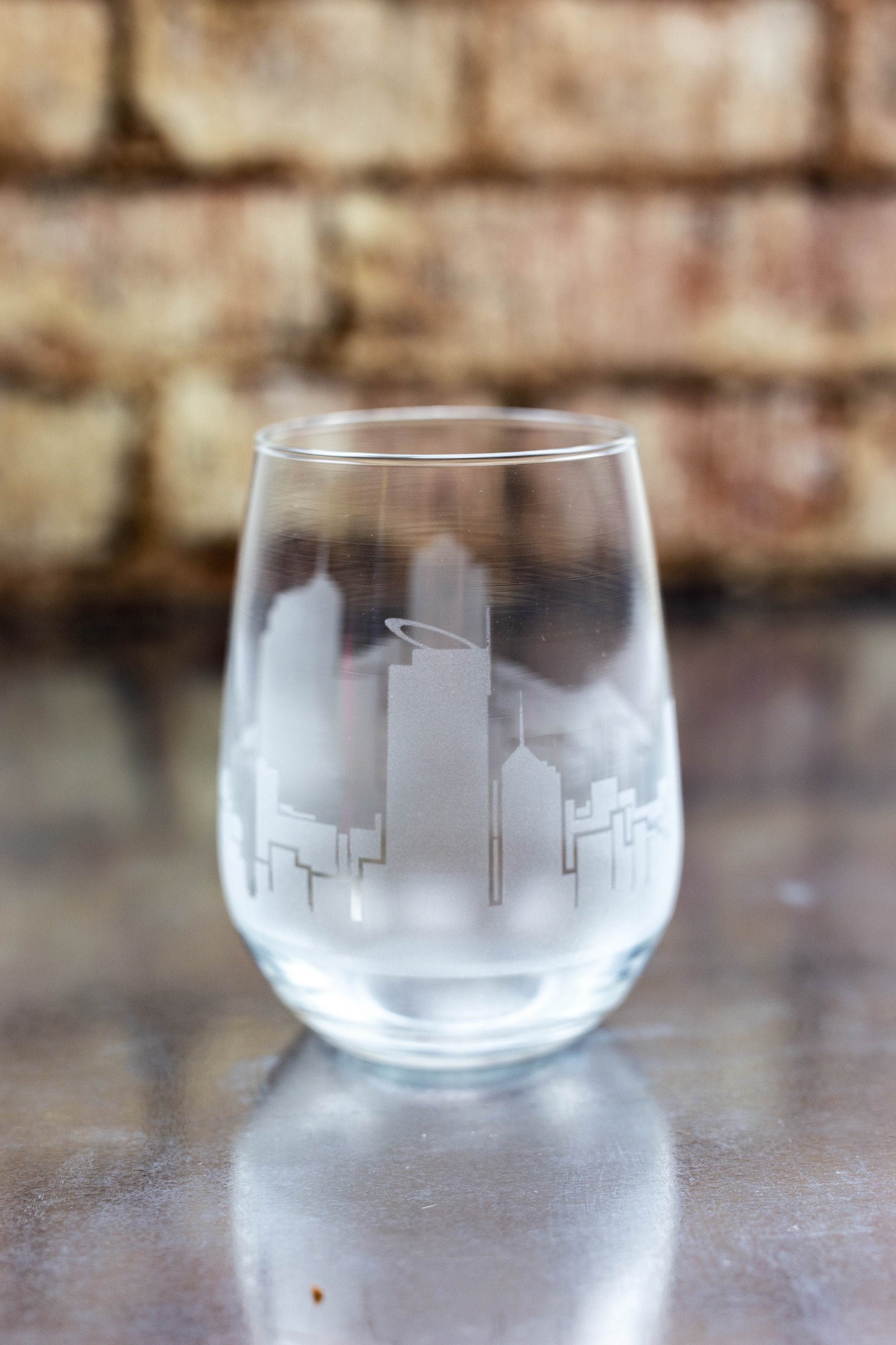 Auckland Skyline Wine Glass and Stemless Wine Glass Etched Etsy New