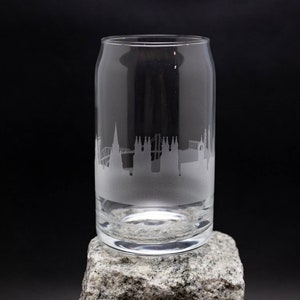 Edinburgh Schottland Skyline Glasdose - Eiskaffeetasse - Home Coffee Bar Essential - KOSTENLOSE Personalisierung - Urban Wahrzeichen Karte Souvenir