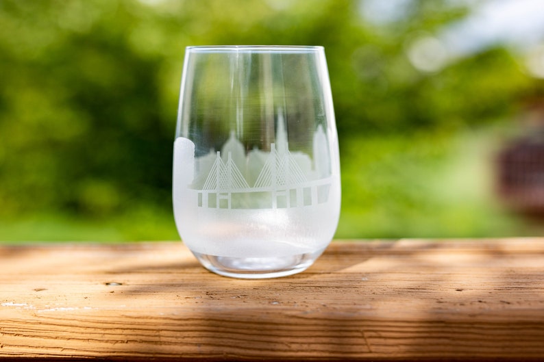 Copenhagen Skyline Wine Glass and Stemless Wine Glass Gift