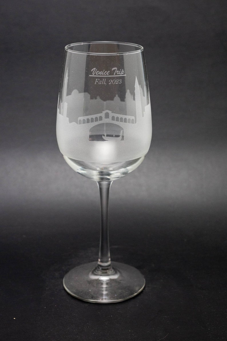 Customization Etched Gift Personalized Engraved Modern Barware Gift add on for skyline glassware please read listing description image 4
