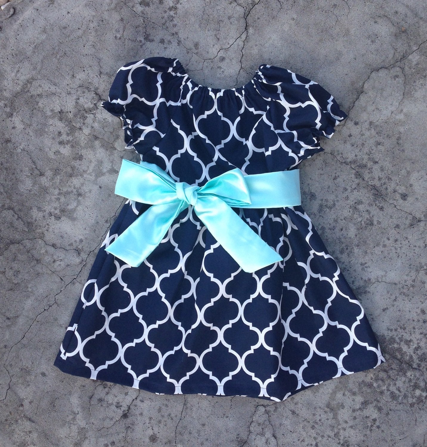 Baby girl clothes toddler girl clothes Navy quatrefoil and Etsy